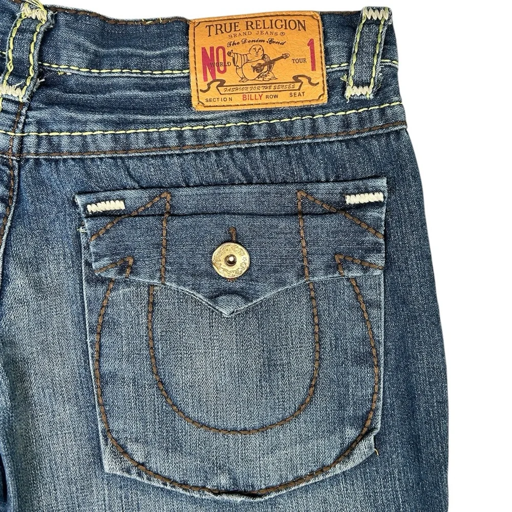 True Religion Billy Row Streetwear Denim Blue Jeans Size 38